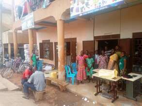 The team (Staff & Students) in town  - machines