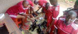 training students how to maintain their machines