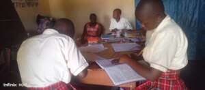 Students copy notes on the basis of theory