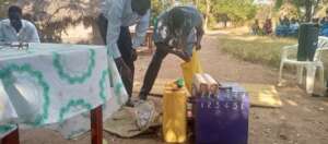 Some parents closely observe the equipment