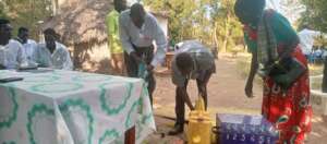 Some parents closely observe the equipment