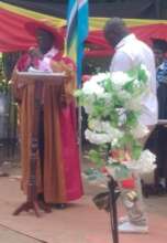 Vice Chancellor addressing the community