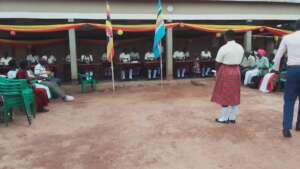 Parading a group of students within the community
