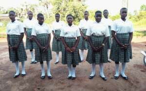 Students are at daily assembly