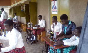 Instructor mentoring the girls