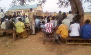 The organization engages the community