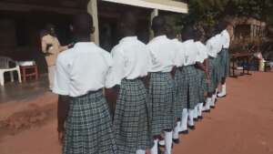 Patron guiding the students