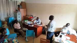 Holding Focus Group Discussion with District team