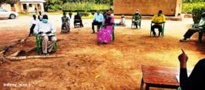 Part of the community of Te-Okole at the meeting