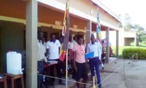 Group photo with the students