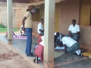 Supervising practical work at the Institute