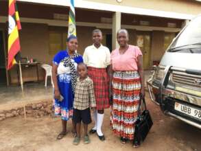 One of the parents paying attribute to the goal