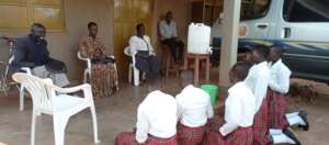 Community members visit the Institute