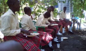 Girls enjoy meals at maturity stage