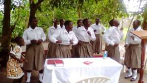 Girls danced in joy to World Vision