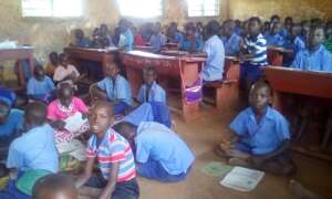 Children learning under harsh condition