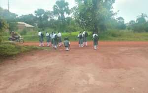 students leave for internship