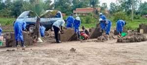 Boys trained and are building the Institute above