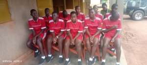 Students undergoing lesson on physical education