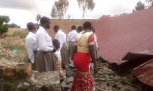 KIFA team visit the fallen community Hall