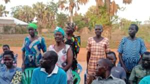 Female elders blessed the girls passed out