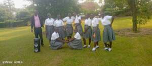 Students with the staff