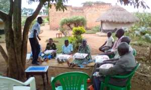 Older persons displayed their maize flour