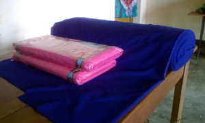 Rolls of Clothes procured for the Workshop