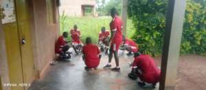 Setting the machines ready for leaving