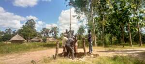 A CBO contributes: repairs of community borehole