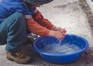 Street Children Washing Their Hands