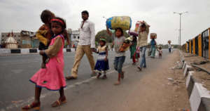 Migrant worker moving to Village