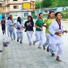 Self defense class for hope home girls