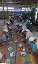 Rohingya Muslims having Iftar Dinner