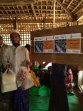 A Family receiving Food Items