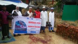 Meat Distribution among Refugees