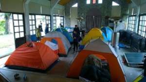 Children had lived in tents but now back to houses