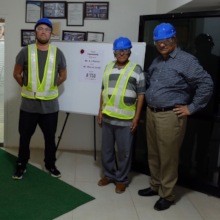 A.J. with our Manufacturer in Gujarat, India