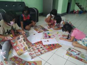 School work in one of our houses