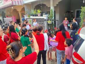 Caroling in our Street for the Neighbors!