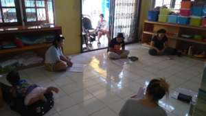Teaching session with social distancing