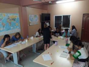 Our women receiving English Lessons