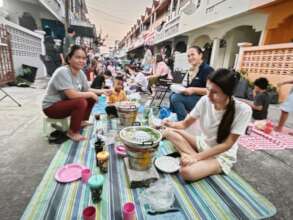 Thai Barbecue (Mukata) in front of Tamar Houses