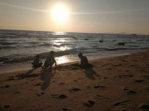 Tamar children enjoying beach after lockdown