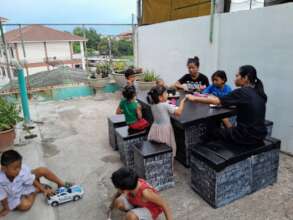 The new sitting area