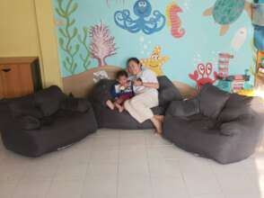 Enjoying the new chairs!