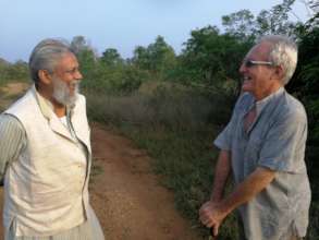 Dr. R. Singh with Joss Brooks, field visit