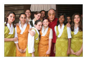 Dalai Lama  and the children`s choir