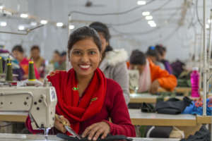 One of the ladies who received NYF training