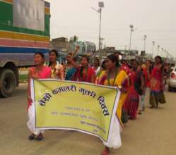 Freed Kamalaris marching for their rights.